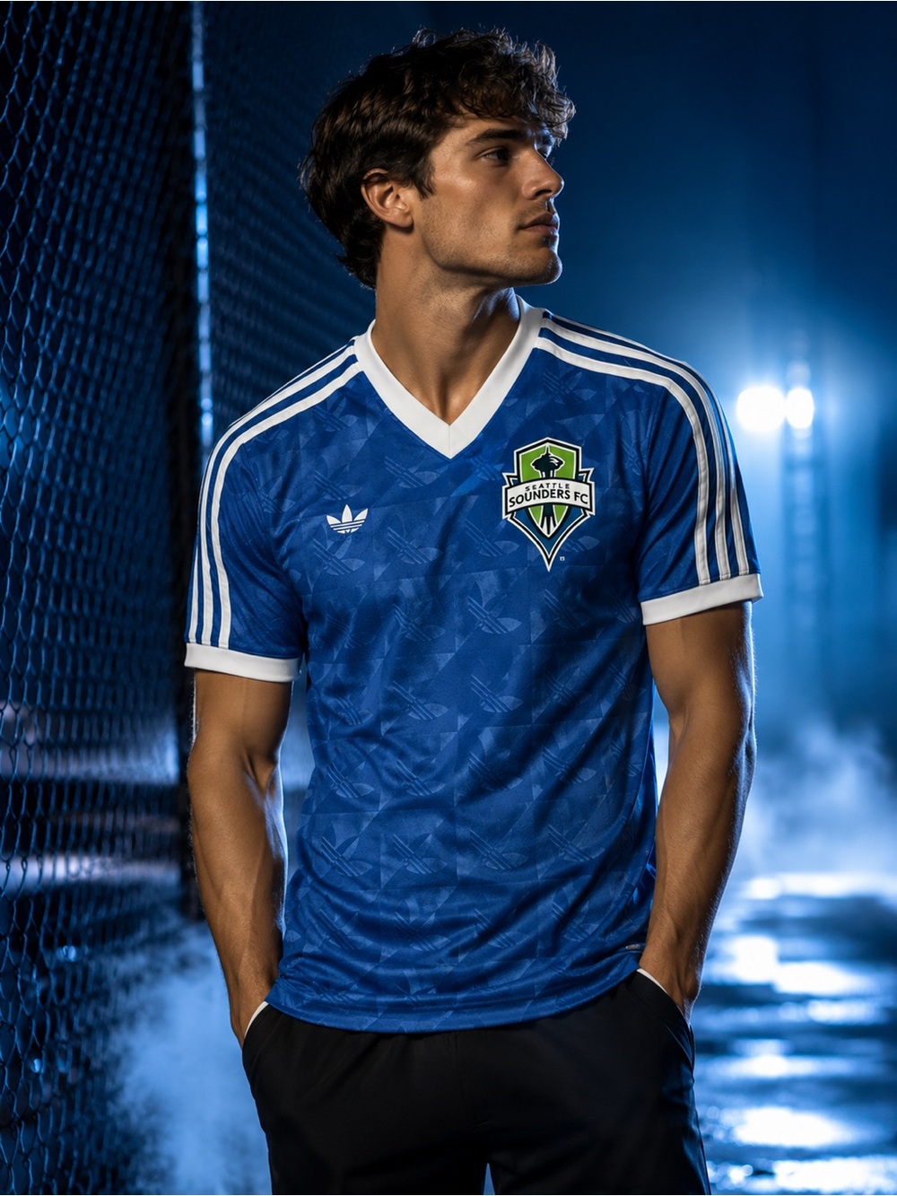 adidas Men's Blue Seattle Sounders FC Short-Sleeve Jersey